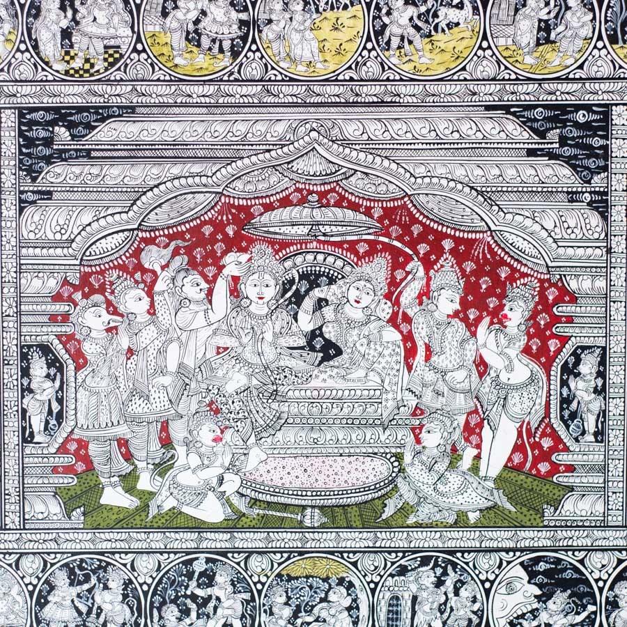 shop Traditional patachitra Painting ~ Ramayan Story Natural Colour