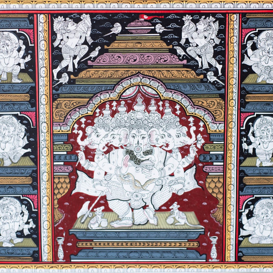shop Pattachitra Traditional Painting With Natural Color ~ Ganesha Story