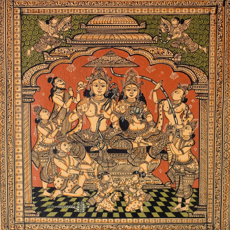 shop Pattachitra Traditional Painting of Ram Lila With Natural Color
