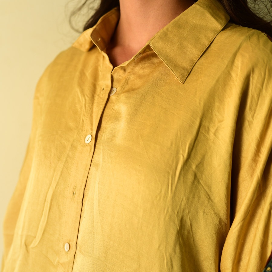 buy  Block Printed - Modal Silk Unisex Shirt
