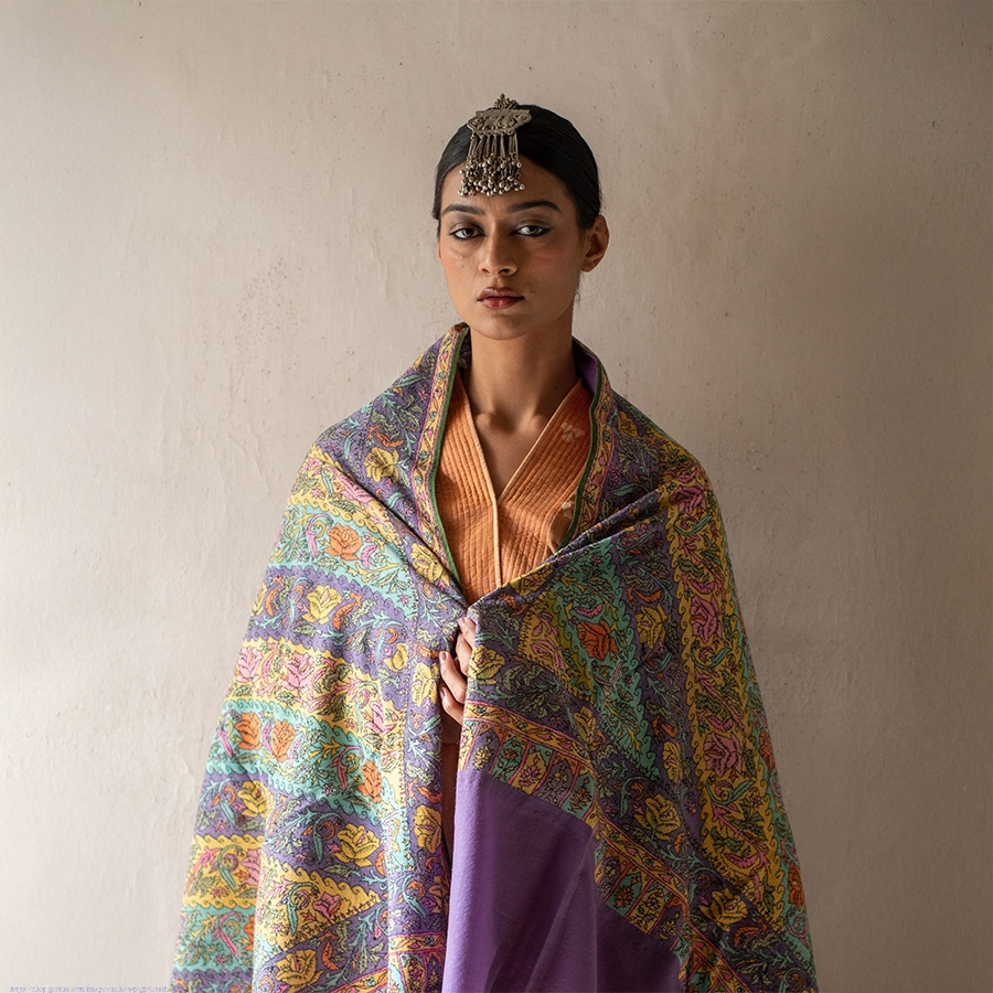 shop Pure Pashmina Kani Shawl