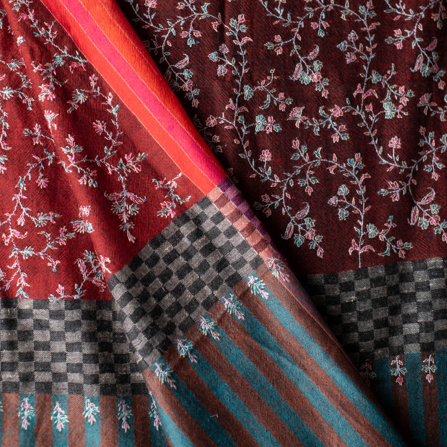 shop Pashmina Sozni Embroidered Woolen Stole