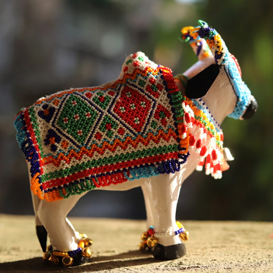 shop handmade bead cow