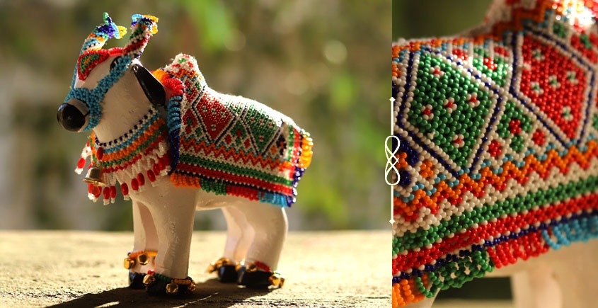 shop handmade bead cow