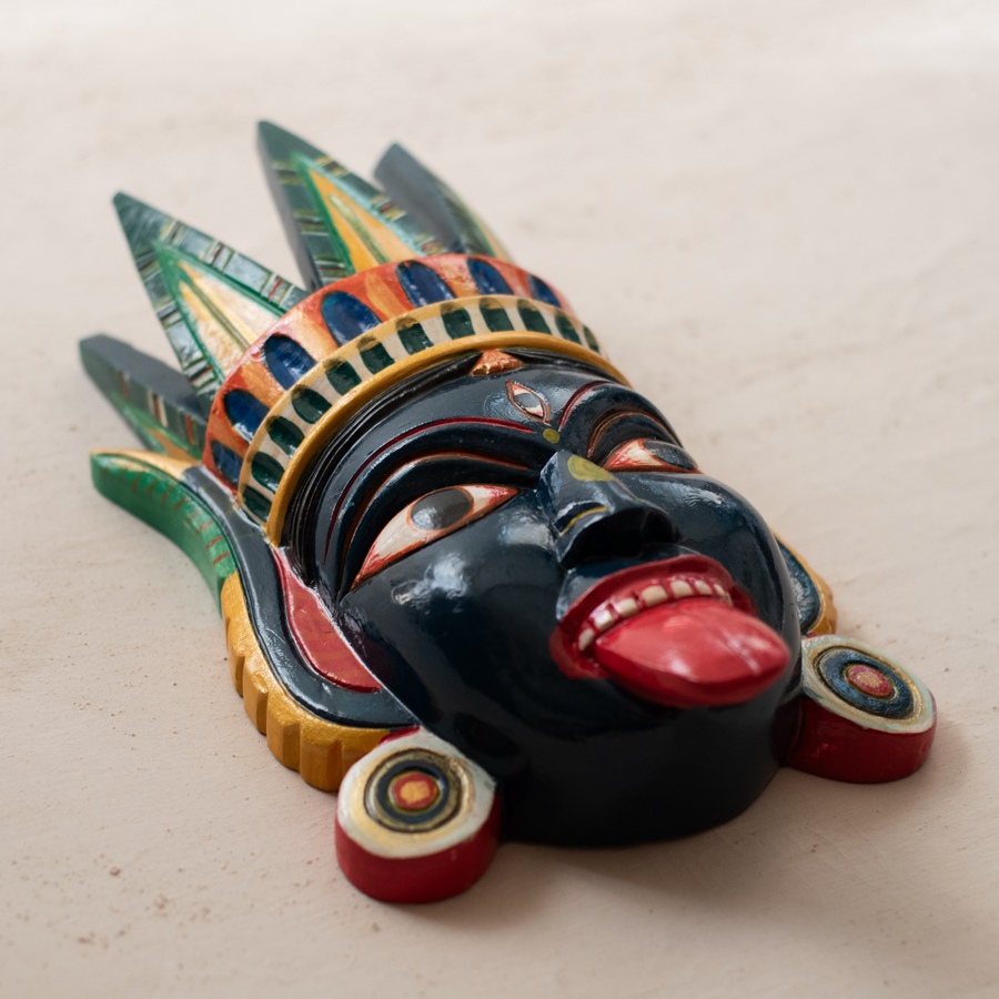 shop handmade wooden mask - kaali