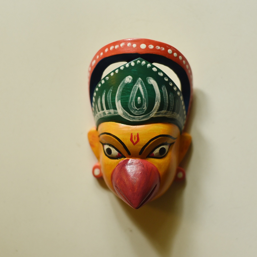 Handmade wooden mask - Garuda