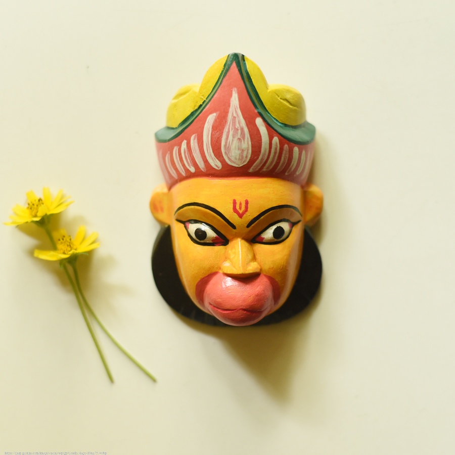 shop wooden mask - hanuman