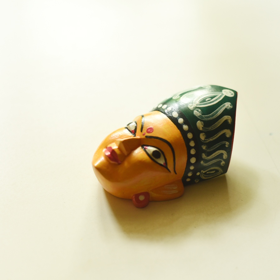 shop handmade craft from bangal wooden mask - Tribal Goddess