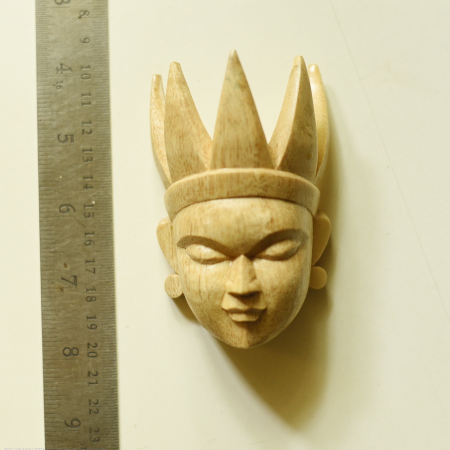 wooden mask from bangal - tribal women