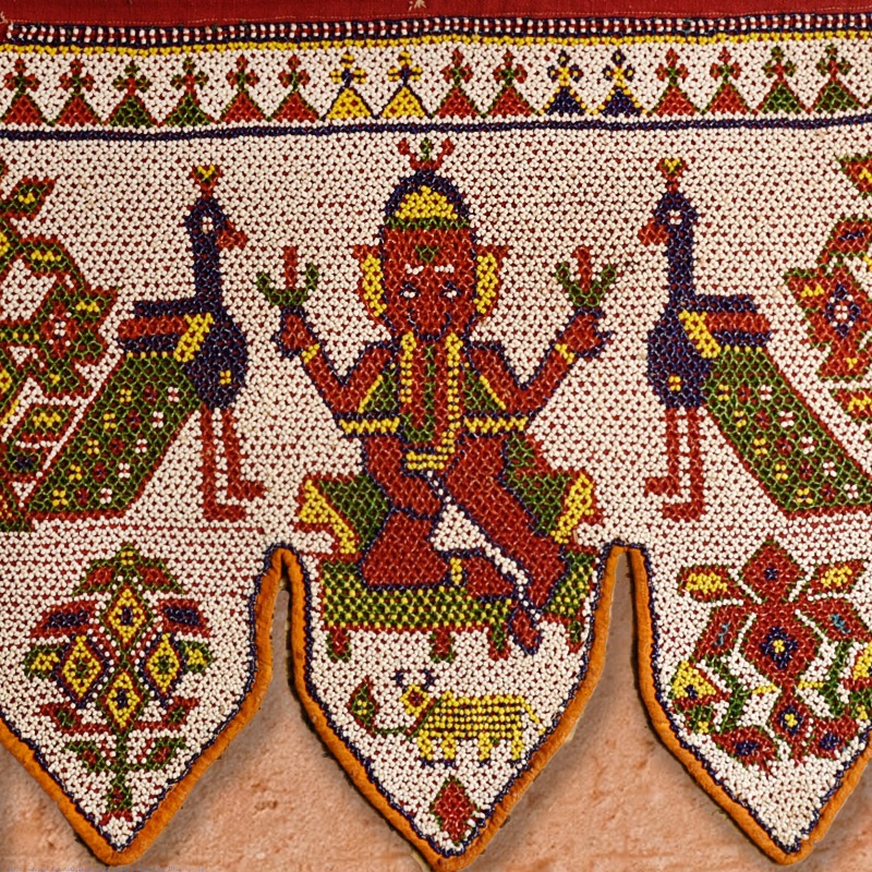 Antique Beadwork Wall Toran from gujarat