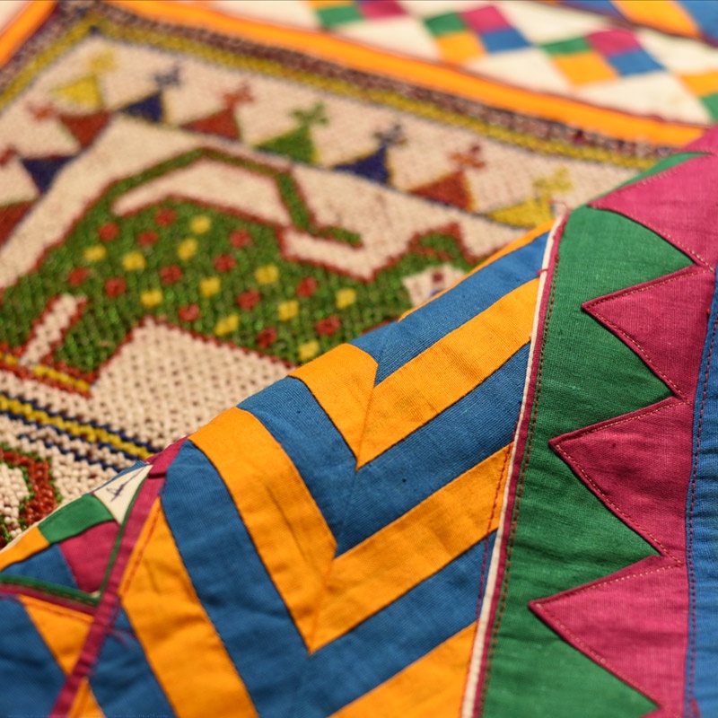 Saurashtra Beadwork - Old & Antique Wall Hanging - Peacock Motif Chakda