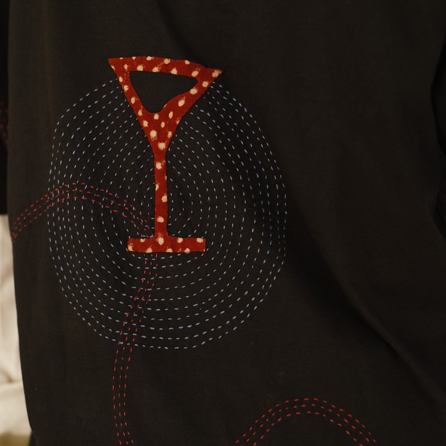 buy Handcrafted Embroidered and Applique unisex cotton Tshirt- 