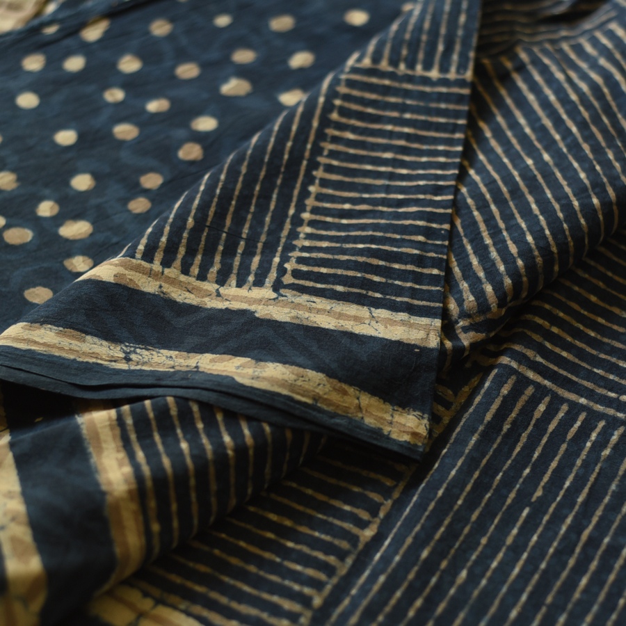 Exclusive Hand Block Printed Dabu Saree
