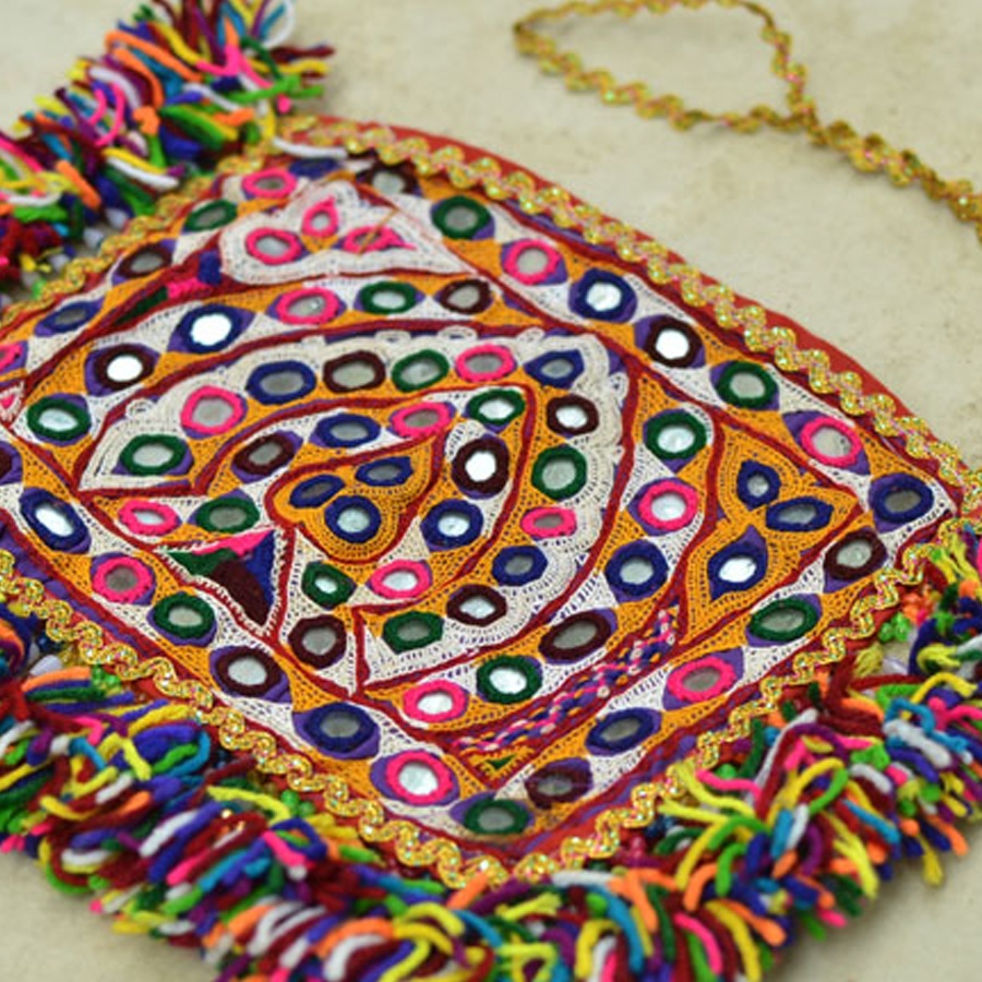 Pieces of Sindh ❂ Hand Embroidered Bag ❂ 92