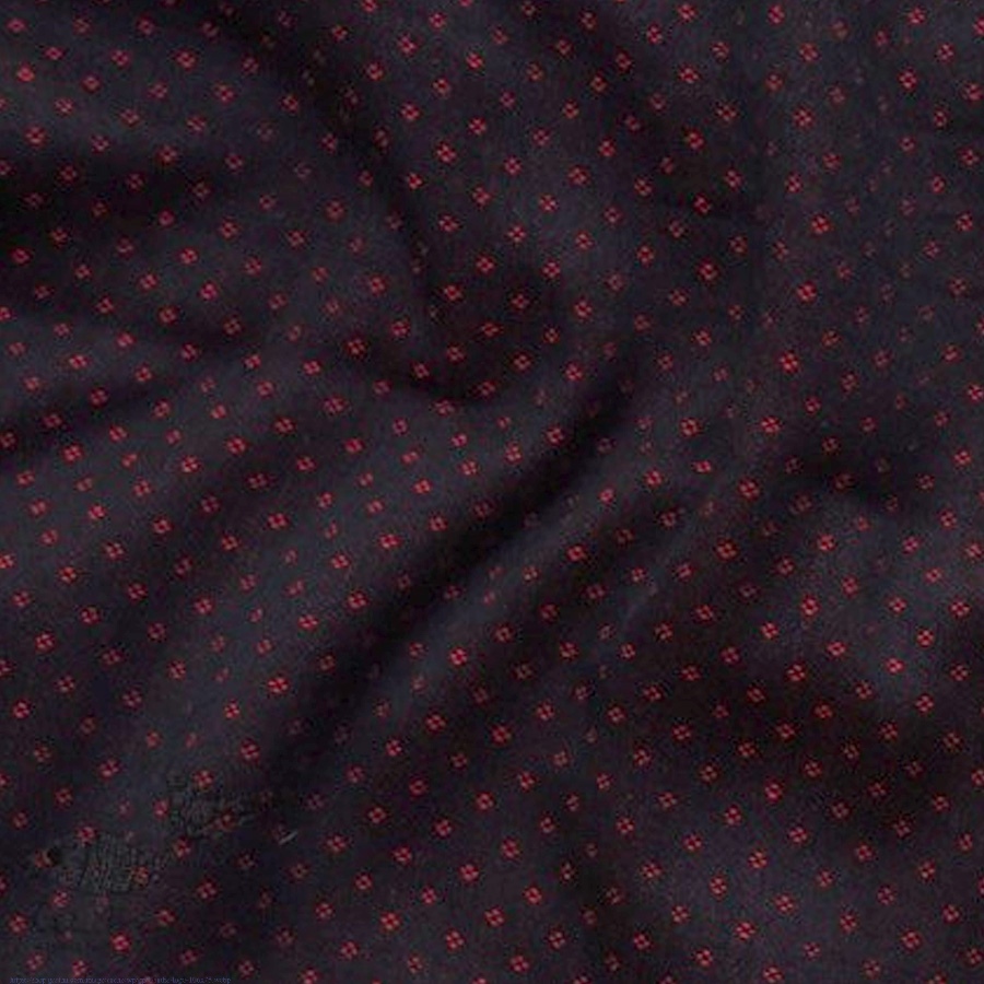 Buy Handloom Mashru Fabric ( Per meter ) ✧ Black Fabric with Dark Red Dots