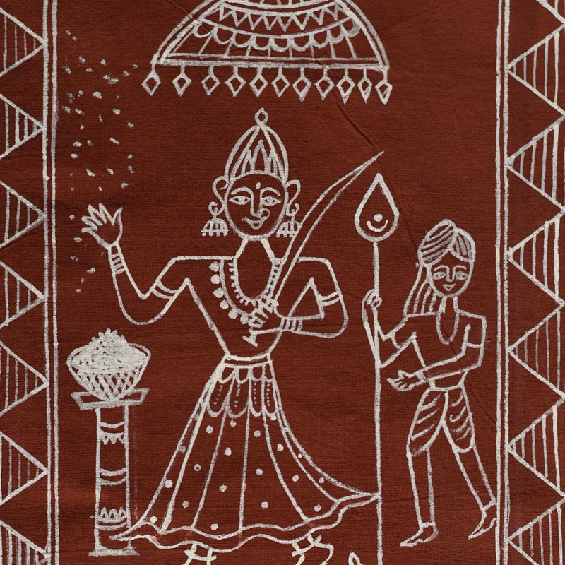 Traditional Muriya Painting | Bhitti Chitra ~  Mai Bharni