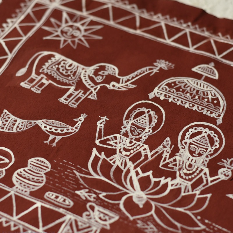 Traditional Muriya Painting | Bhitti Chitra ~  Lakshmi Jagar 