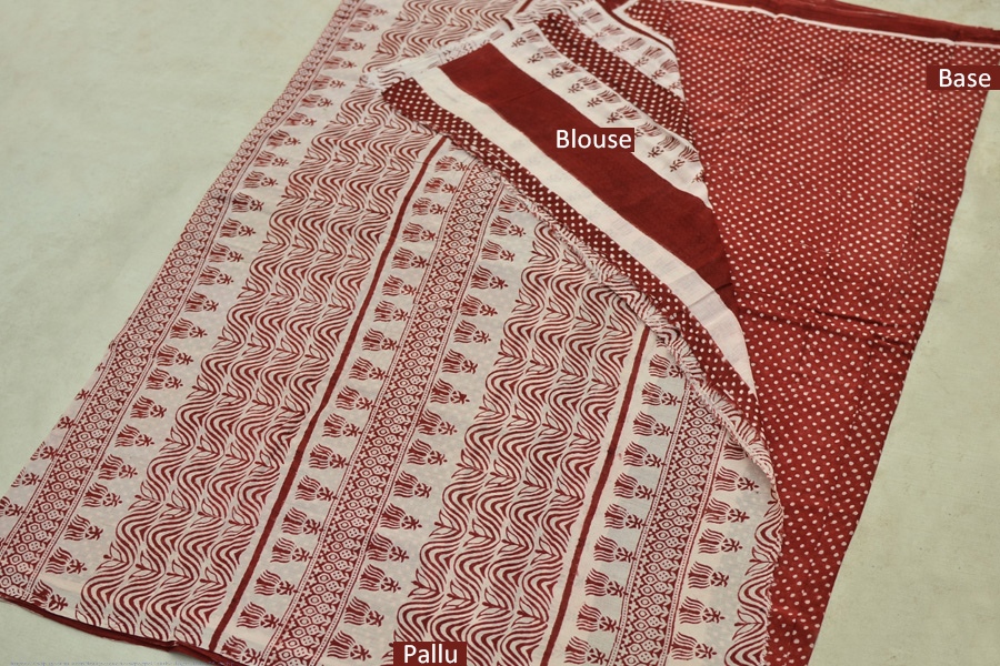 Samāyukta ✻ Jawariya . Block Printed . Cotton Saree ✻ 14