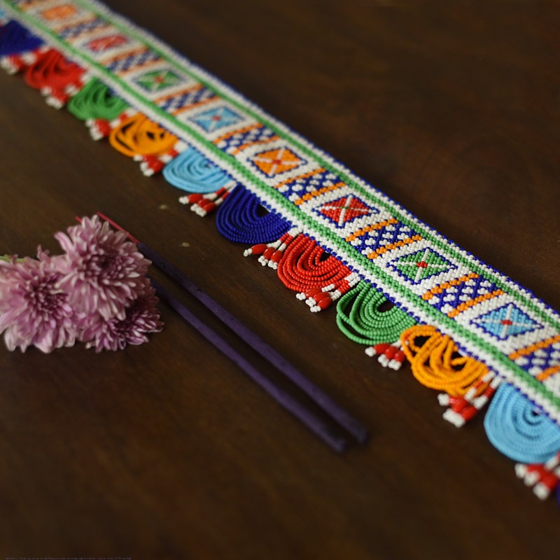 handmade Glass Bead Temple Toran