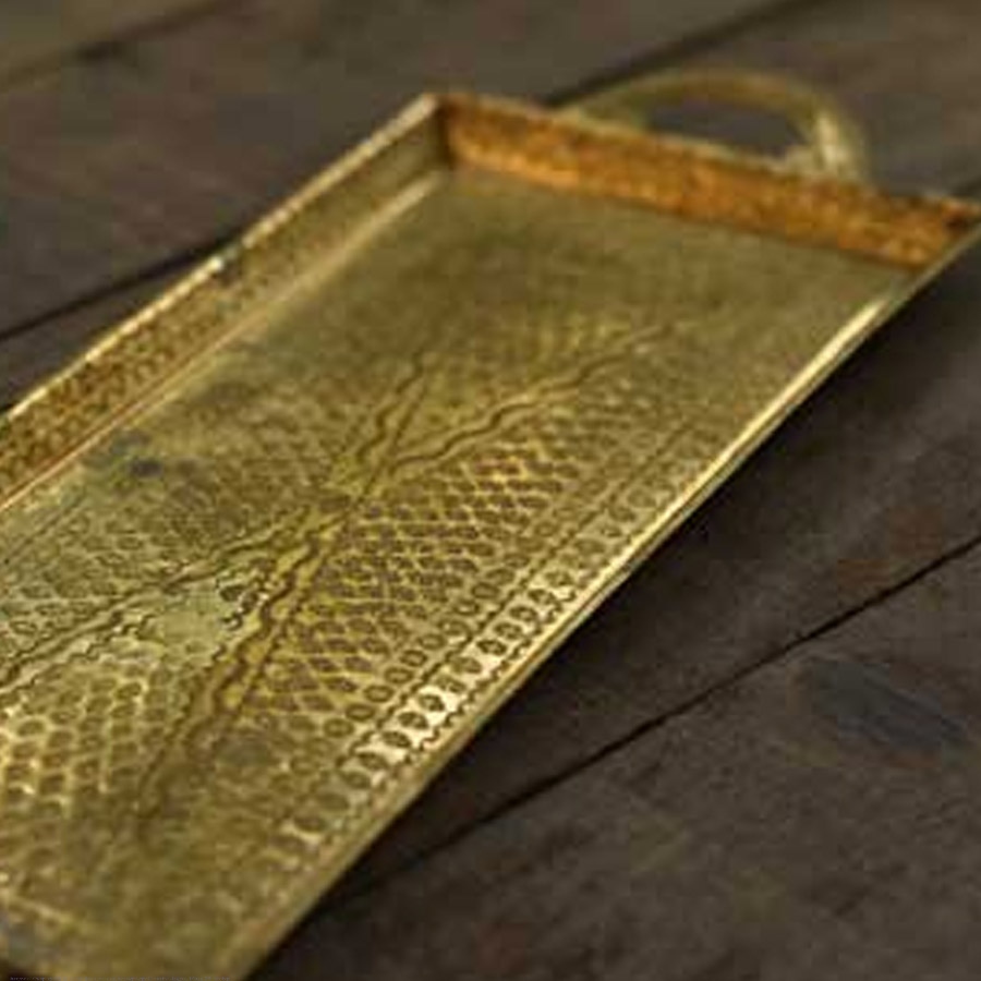 Ahar ✽ Brass ~ Serving Tray  (14 x 5 x 0.7 )