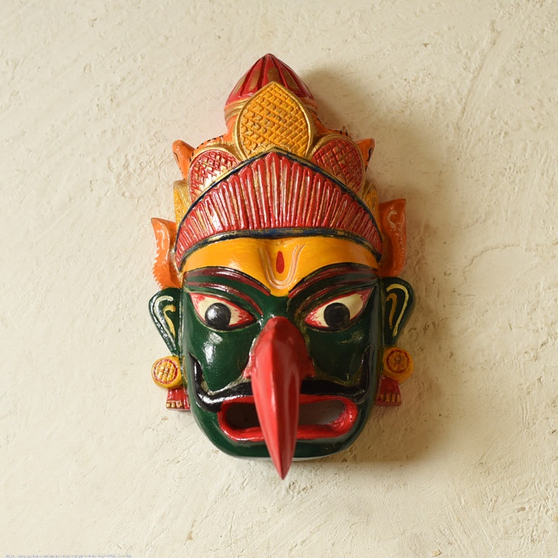 shop Handmade Wooden Wall Hanging - Garuda Mask