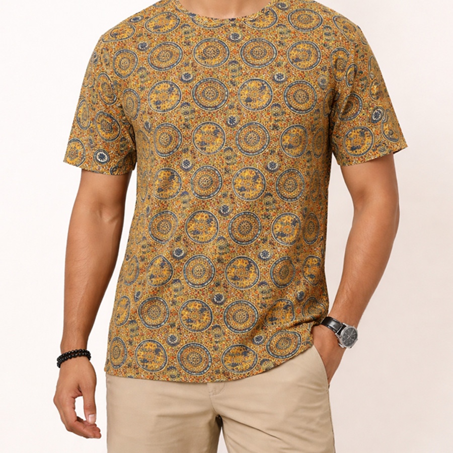 In the natures lap ~ Vegetable colors Ajrakh tshirt