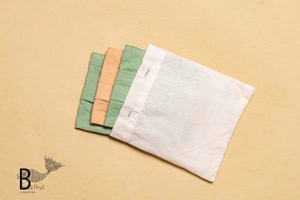 Be safe & stylish ✜ Solid Colour Cotton Mask ( Set of 3 with Pouch ) ✜ F