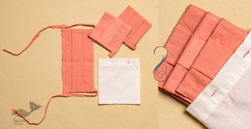 Be safe & stylish ✜ Solid Colour Cotton Mask ( Set of 3 with Pouch ) ✜ A