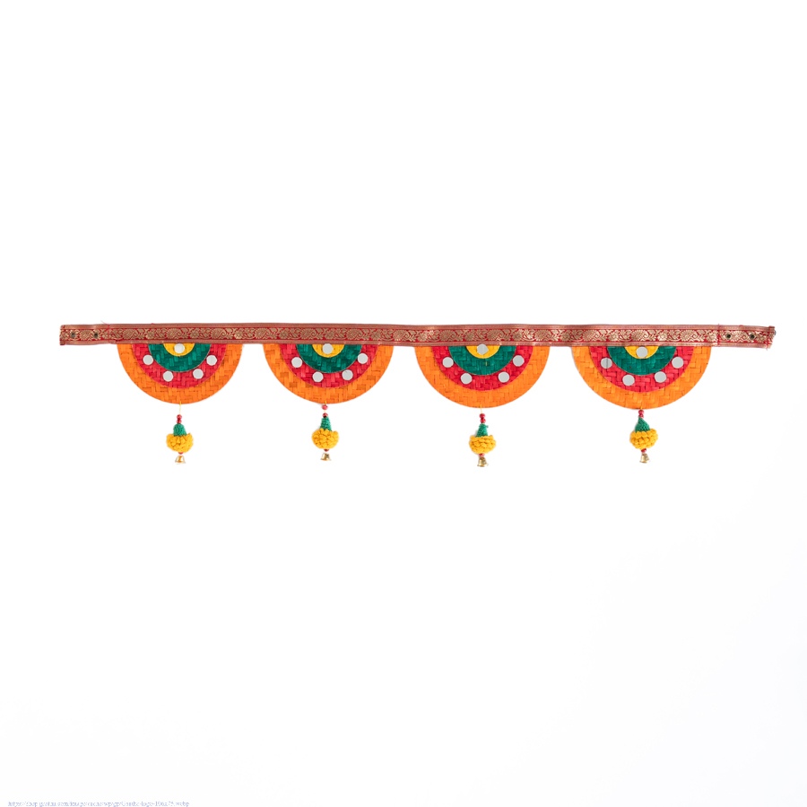 shop Satrangi Marigold Handcrafted Bamboo Toran