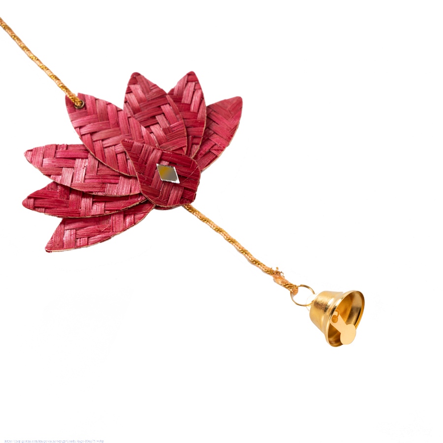 shop Lotus Handcrafted Bamboo Door / Wall Hanging - set of 2