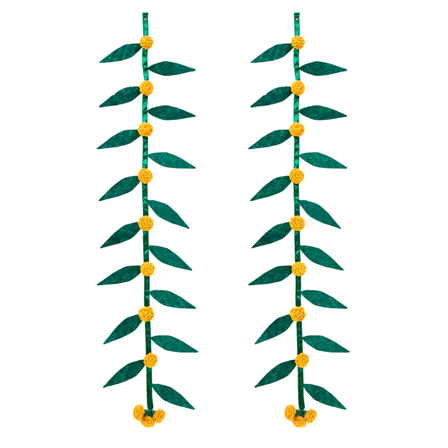 shop Shubh Handcrafted Bamboo Door / Wall Hanging – set of 2
