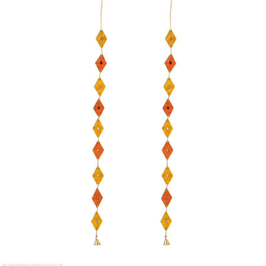 shop Rang Handcrafted Bamboo Wall Hanging - Set of 2 