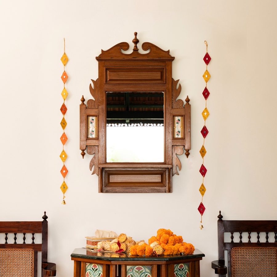 shop Rang Handcrafted Bamboo Wall Hanging - Set of 2 