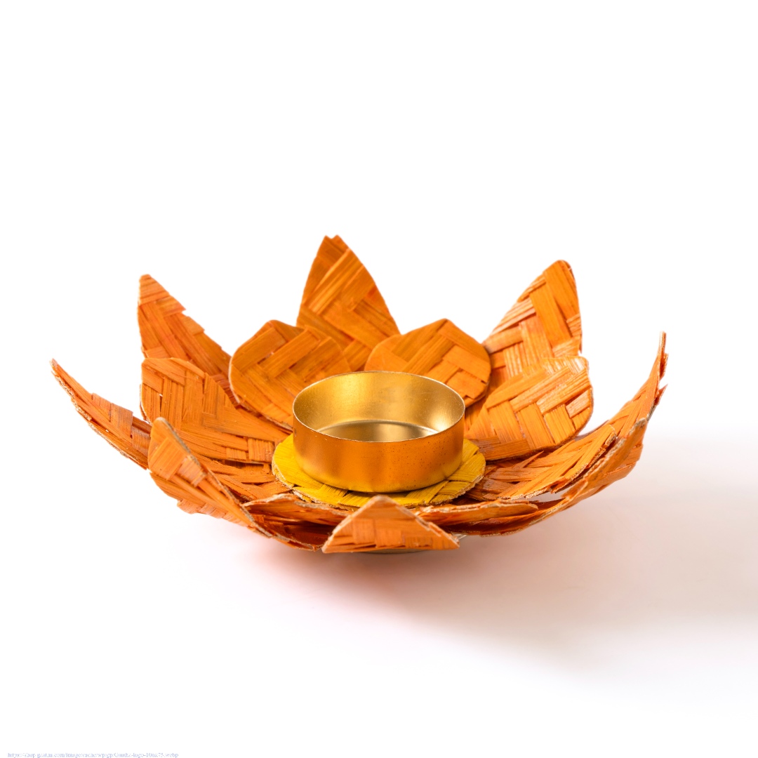 shop Lotus Handcrafted Bamboo Tea Light Holder
