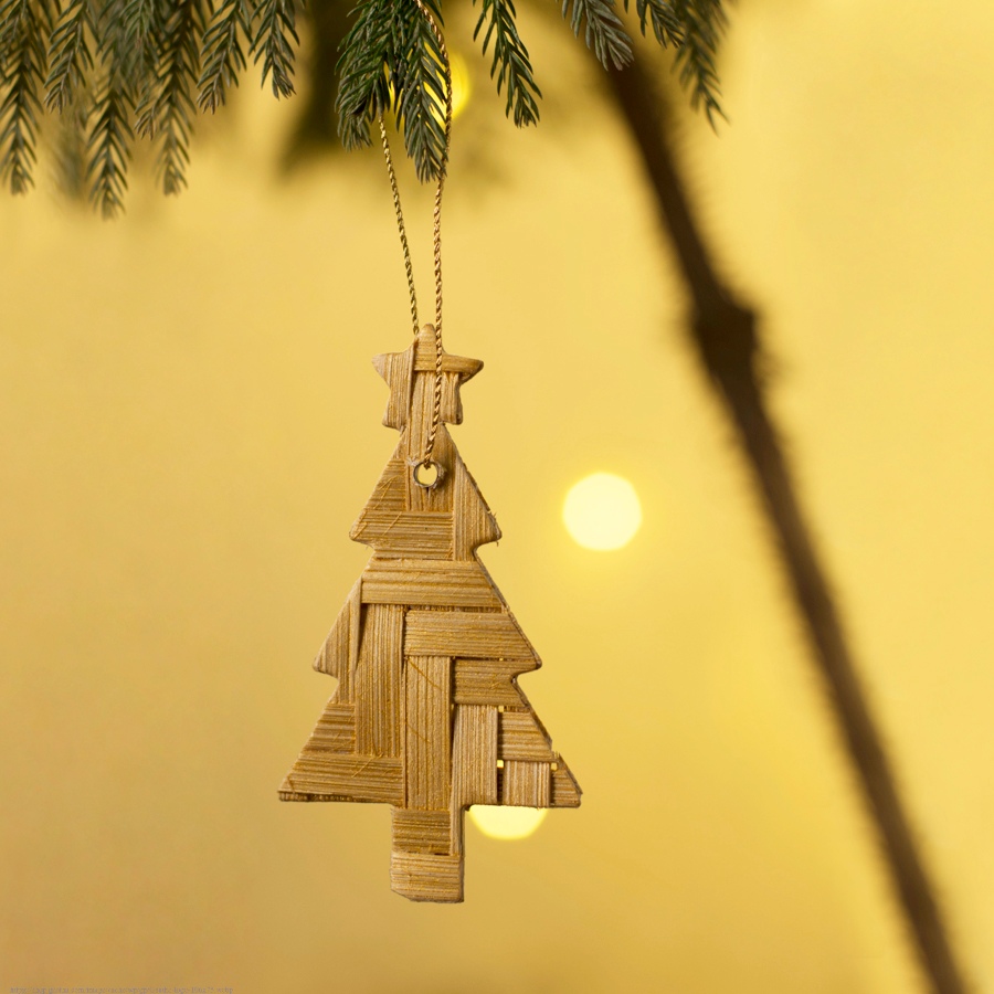 shop Banboo Handcrafted - Bamboo Star-Topped Tree Hanging | Set of 6