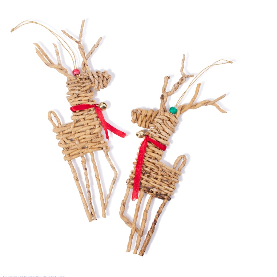 shop Banana Rope Reindeer Woven Hanging