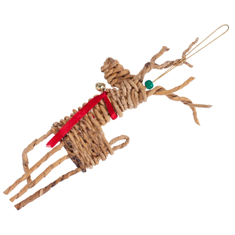 shop Banana Rope Reindeer Woven Hanging