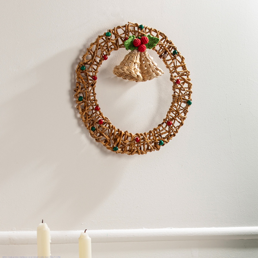 shop Banana Rope Jingle Bell Wreath