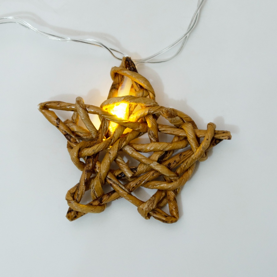shop Handcrafted - Banana Rope Star Fairy Lights | 3 mtr