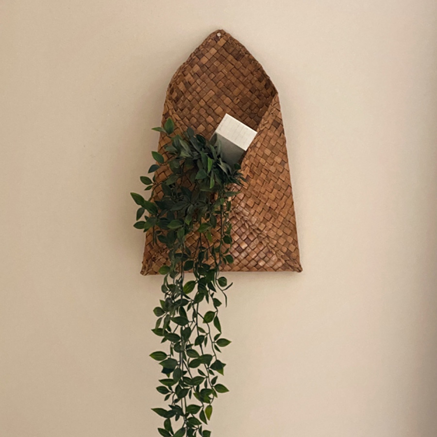buy Handcrafted ~ Water Hyacinth Meteka Magazine Holder