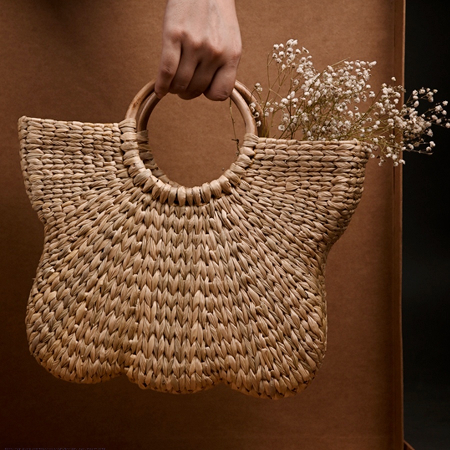 online Handcrafted Water Reed ~ Handbag - The Poppy