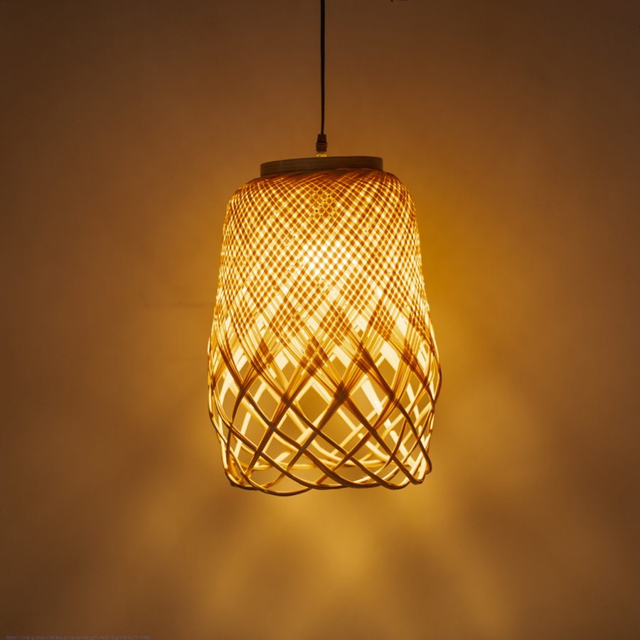 shop Handcrafted Bamboo Twirl Pendant Light