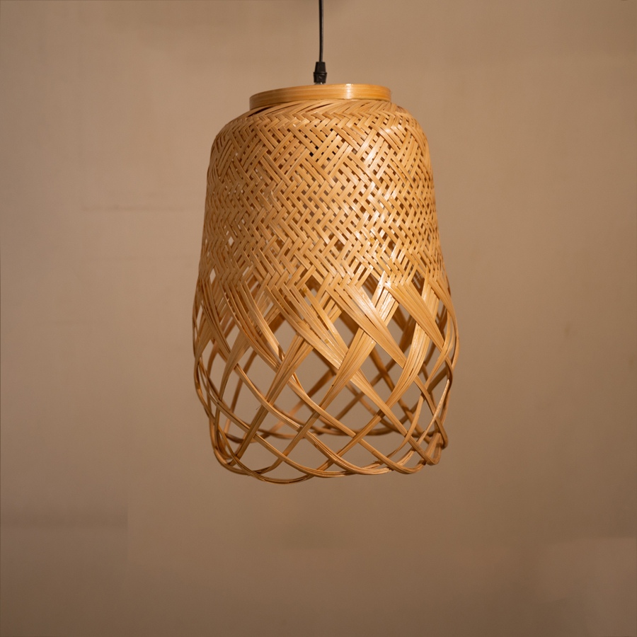 shop Handcrafted Bamboo Twirl Pendant Light