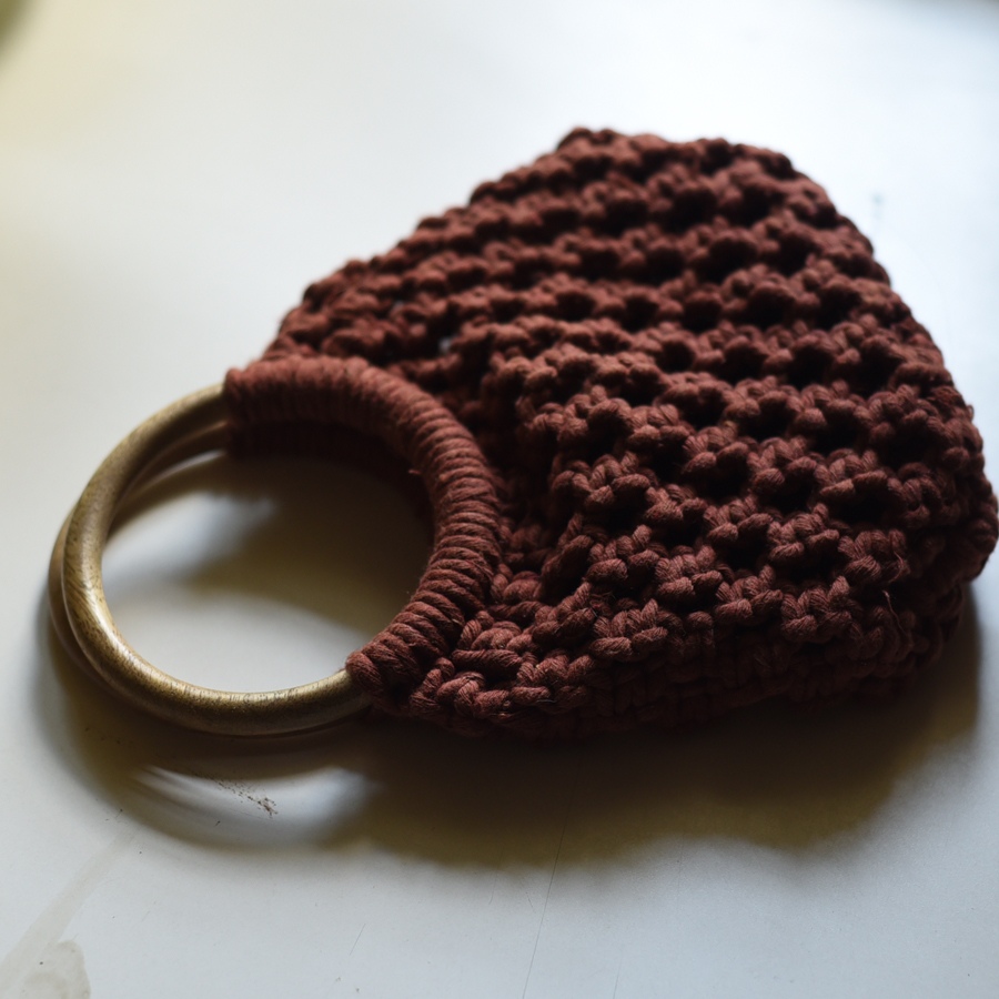 Hand Knotted Macrame Bag
