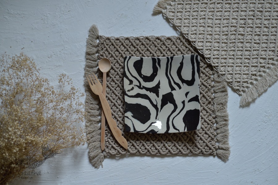 Hand knotted Jewel Placemat 