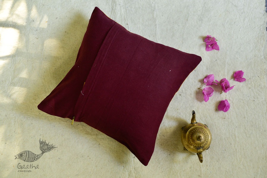 गुल ✩ Kashmiri Ari Embroidery Cushion Cover (16 x 16) ✩ 34