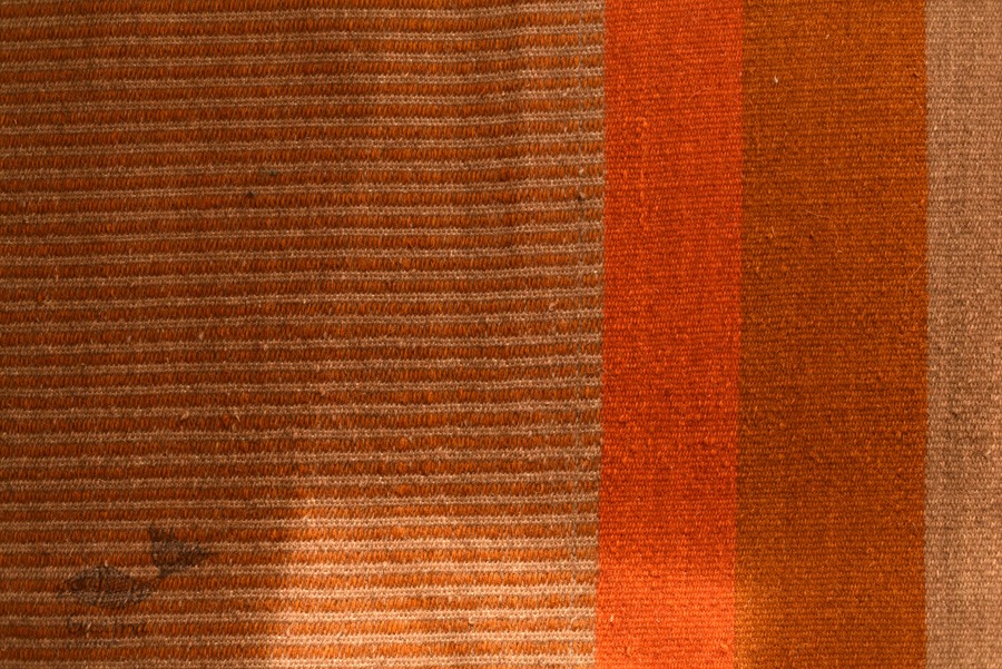 hand woven woolen durri Light Brown Stripes