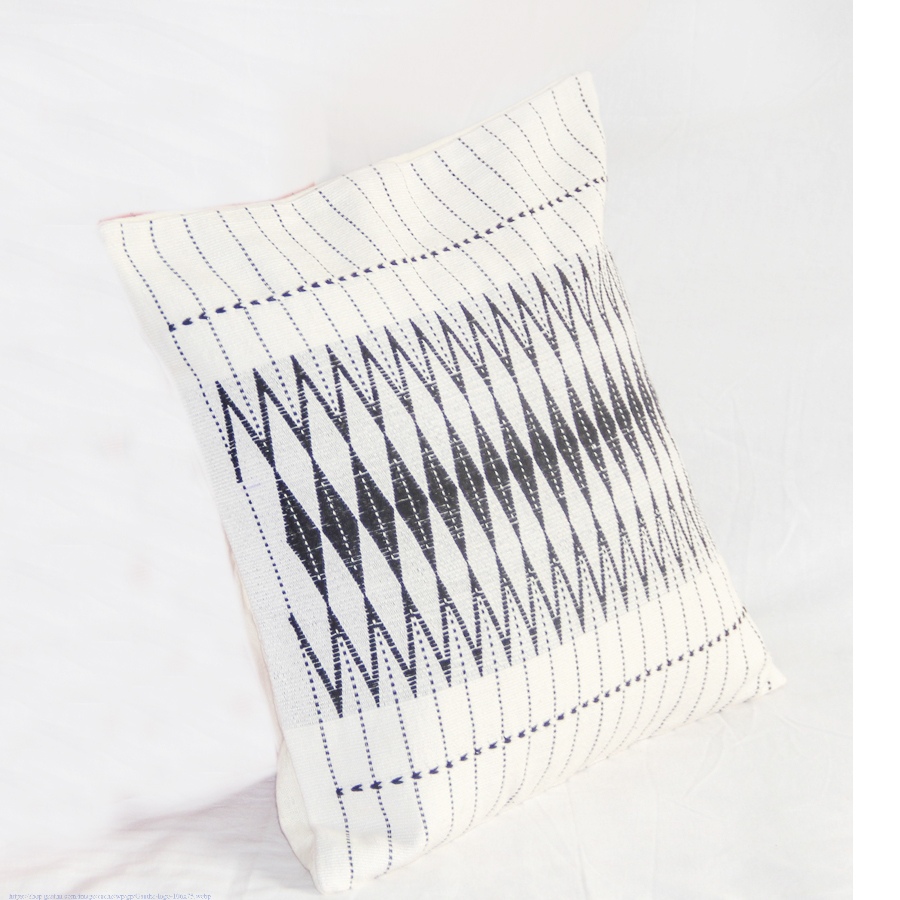 Shop Handwoven Dzukou Black and White Tribal Cushion Cover