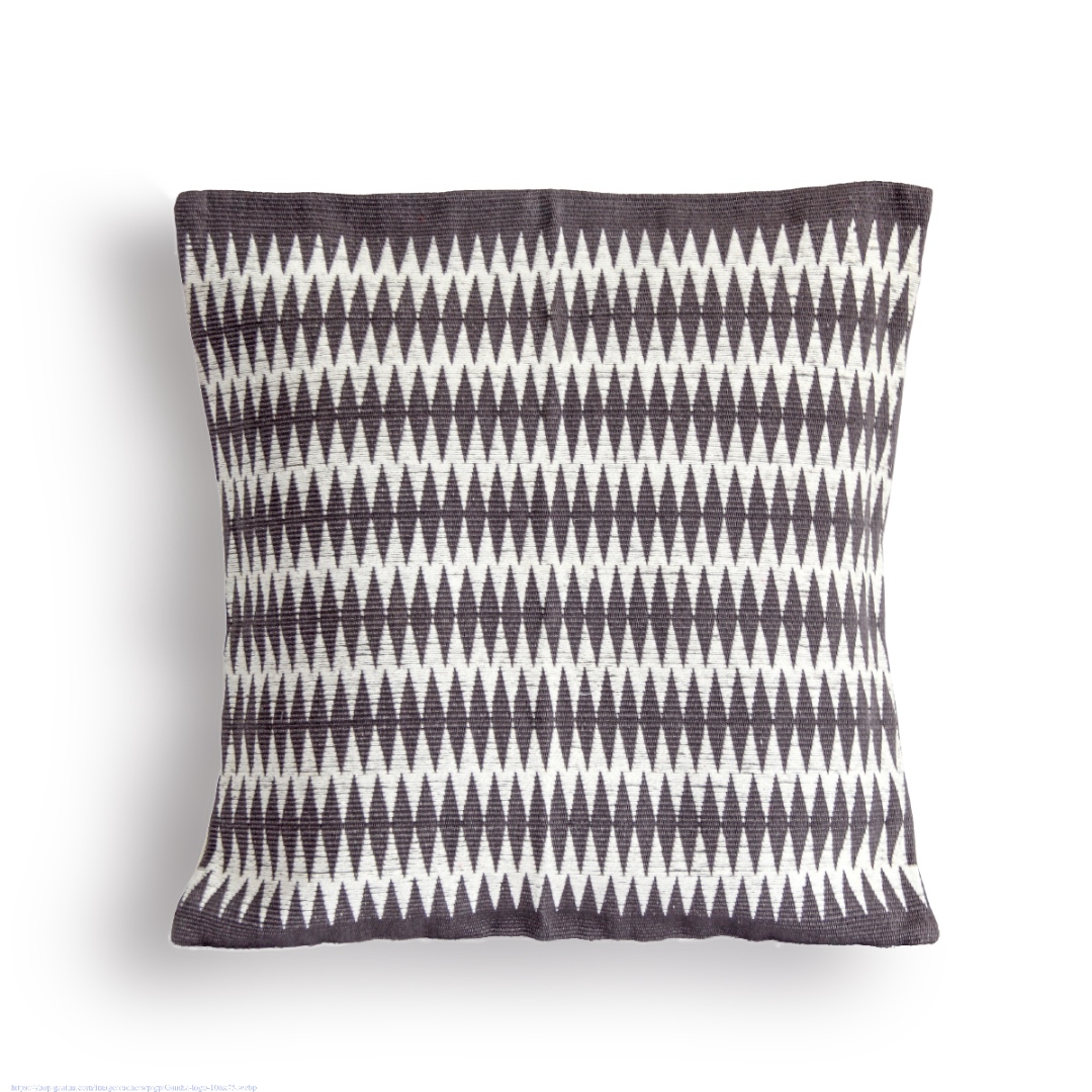 Shop Handwoven Patkai  Grey and White Tribal Cushion Cover