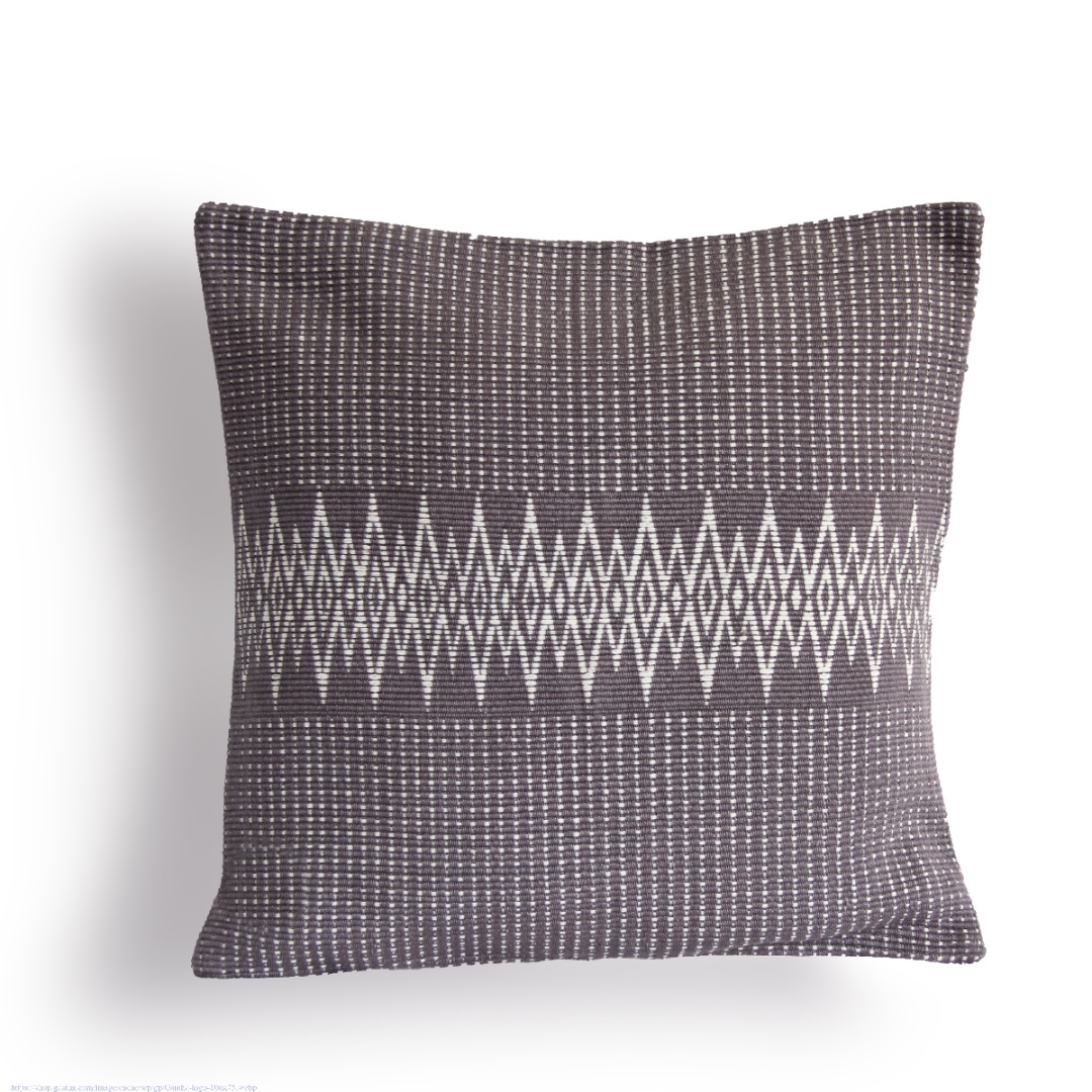 Shop Handwoven Andean Grey and White Tribal Cushion Cover
